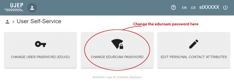 Setup Eduroam Password